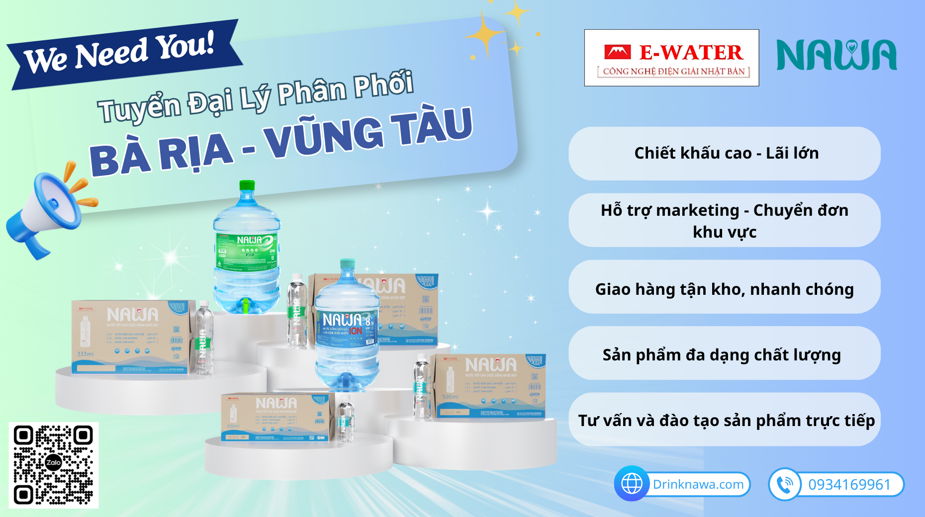 💦 TUYỂN ĐẠI LÝ PHÂN PHỐI NƯỚC NAWA KHU VỰC BÀ RỊA - VŨNG TÀU
